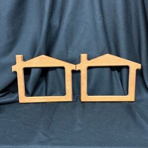 Wooden House-Shaped Picture Frames